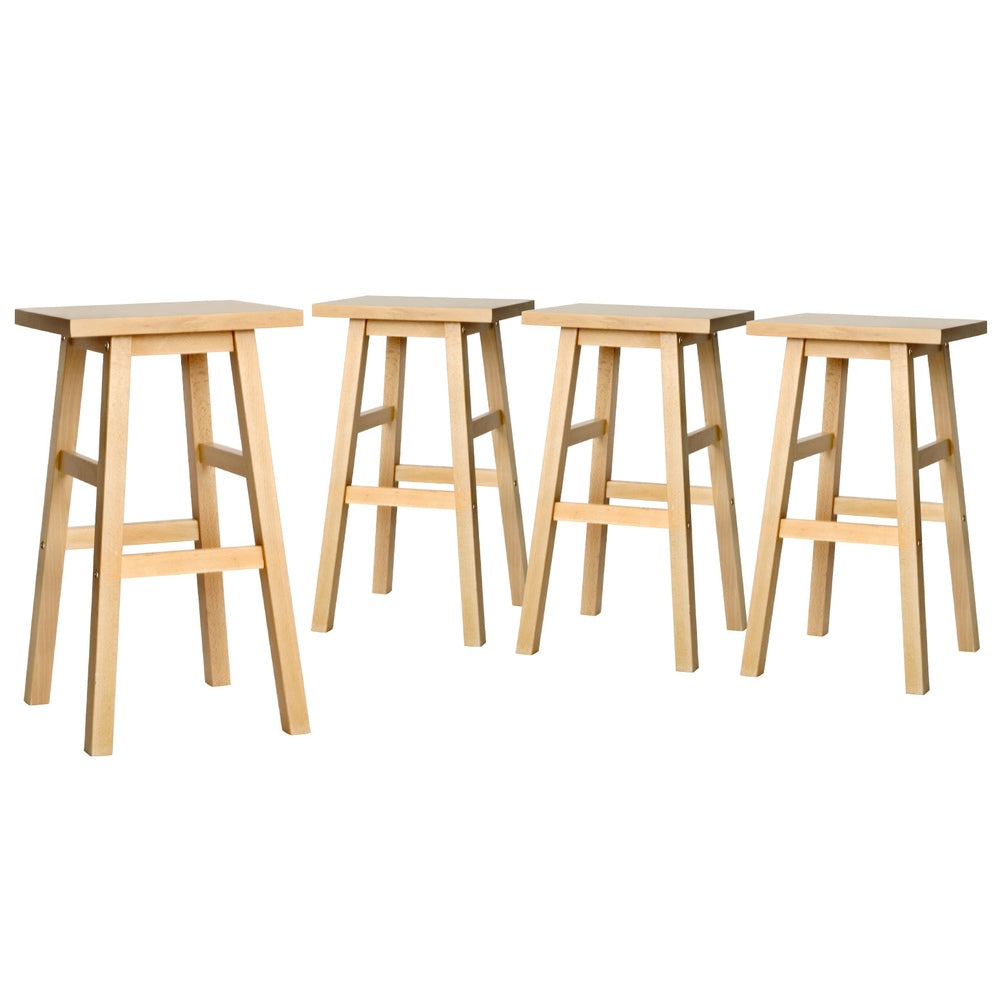 Stool Haven 4x Bar Stools Kitchen Chairs Wooden Nature