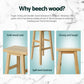 Stool Haven 4x Bar Stools Kitchen Chairs Wooden Nature