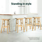 Stool Haven 4x Bar Stools Kitchen Chairs Wooden Nature
