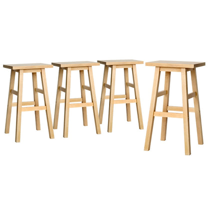 Stool Haven 4x Bar Stools Kitchen Chairs Wooden Nature