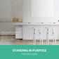 Stool Haven Set of 2 Beech Wood Bar Stools - White