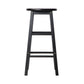 Stool Haven 2x Bar Stools Round Chairs Wooden Black