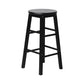 Stool Haven 2x Bar Stools Round Chairs Wooden Black