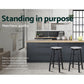 Stool Haven 2x Bar Stools Round Chairs Wooden Black