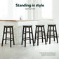 Stool Haven 4x Bar Stools Round Chairs Wooden Black