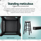 Stool Haven 4x Bar Stools Round Chairs Wooden Black