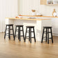 Stool Haven 4x Bar Stools Round Chairs Wooden Black