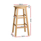 Stool Haven 2x Bar Stools Round Chairs Wooden Nature