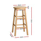 Stool Haven 4x Bar Stools Round Chairs Wooden Nature