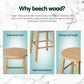 Stool Haven 4x Bar Stools Round Chairs Wooden Nature
