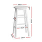 Stool Haven 2x Bar Stools Round Chairs Wooden White