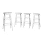 Stool Haven 4x Bar Stools Round Chairs Wooden White