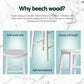 Stool Haven 4x Bar Stools Round Chairs Wooden White