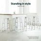 Stool Haven 4x Bar Stools Round Chairs Wooden White