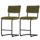 Stool Haven 2x Bar Stools Velvet Chairs Green