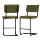 Stool Haven 2x Bar Stools Velvet Chairs Green