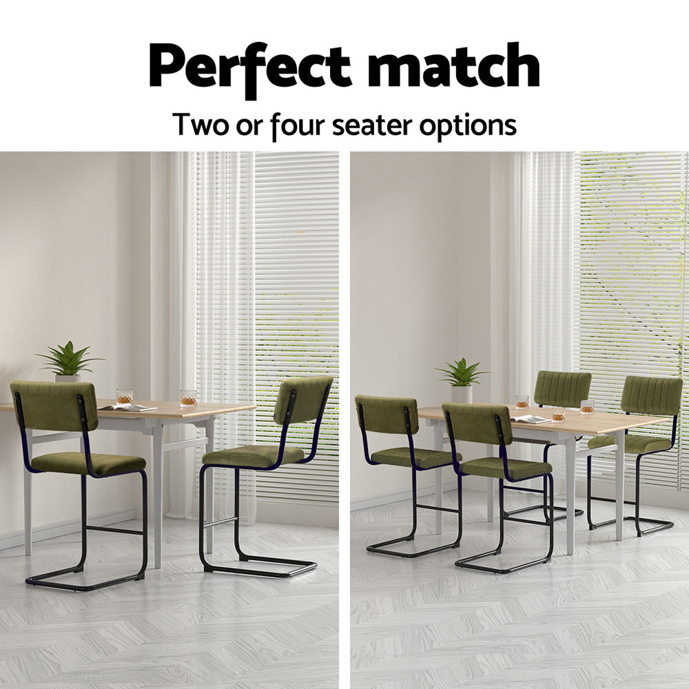 Stool Haven 4x Bar Stools Velvet Chairs Green