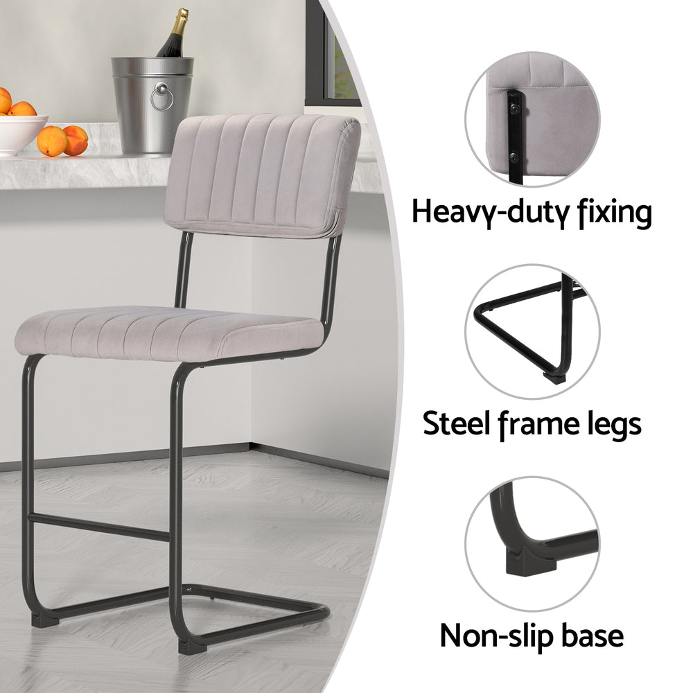 Stool Haven 2x Bar Stools Velvet Chairs