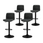 Stool Haven 4 x Bar Stools Kitchen Swivel Gas Lift Chairs Black
