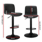 Stool Haven 4 x Bar Stools Kitchen Swivel Gas Lift Chairs Black