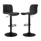 Stool Haven 4 x Bar Stools Kitchen Swivel Gas Lift Chairs Black