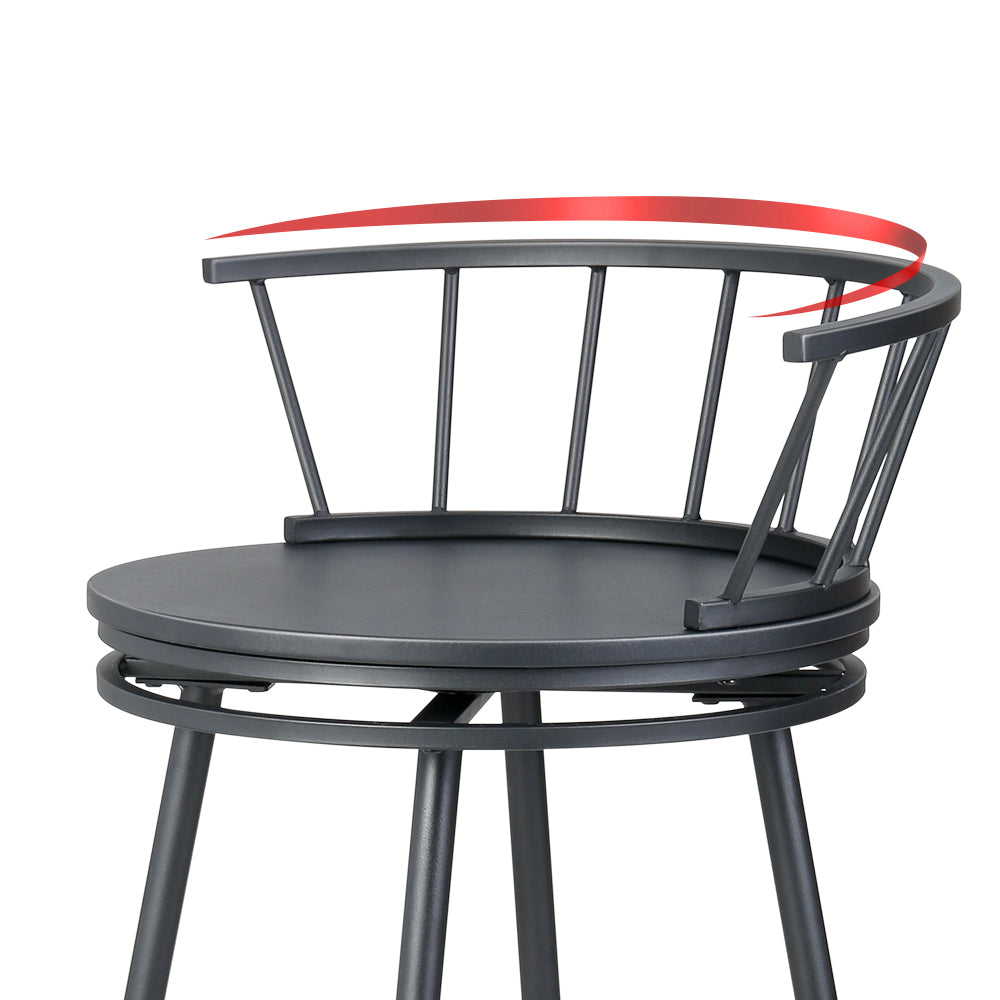 Stool Haven 2x Bar Stools Swivel Metal Chairs