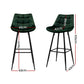 Stool Haven Set of 2 Velvet Bar Stools - Green