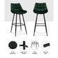 Stool Haven Set of 2 Velvet Bar Stools - Green