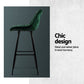 Stool Haven 4x Bar Stools Velvet Chairs Green
