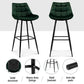 Stool Haven 4x Bar Stools Velvet Chairs Green
