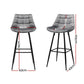 Stool Haven Set of 2 Velvet Bar Stools - Grey