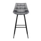 Stool Haven Set of 2 Velvet Bar Stools - Grey