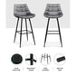Stool Haven Set of 2 Velvet Bar Stools - Grey