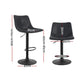 Stool Haven Set of 2 Bar Stools Gas Lift- Black