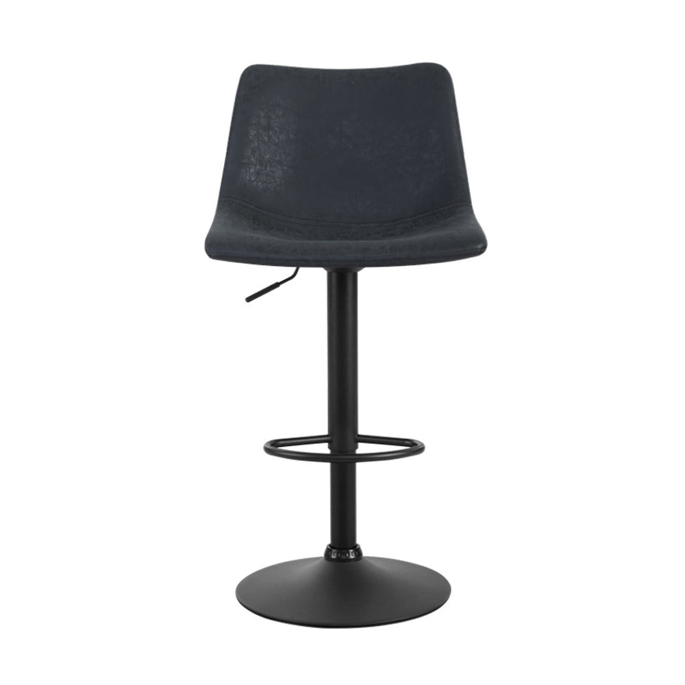 Stool Haven Set of 2 Bar Stools Gas Lift- Black