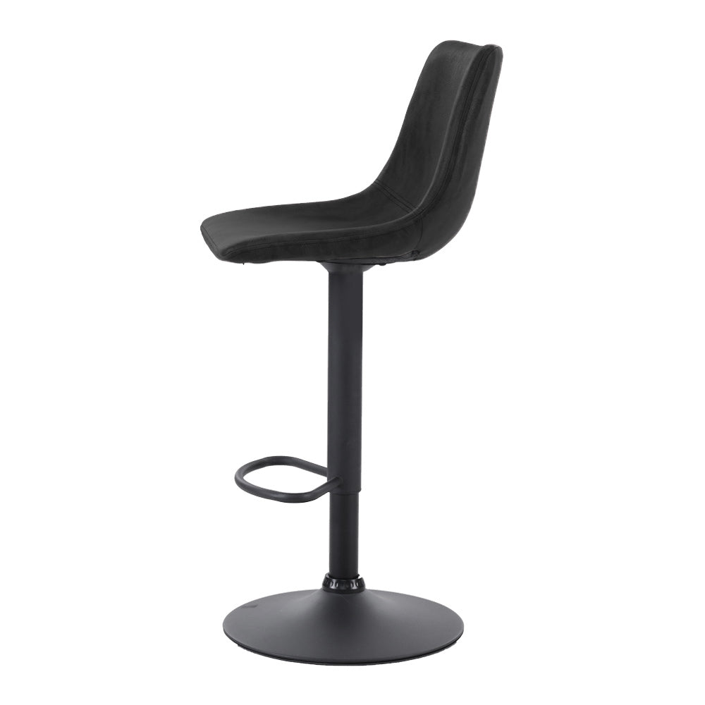 Stool Haven Set of 2 Bar Stools Gas Lift- Black