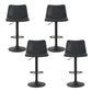 Stool Haven 4x Bar Stools Vintage Leather Swivel Gas Lift Black