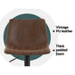 Stool Haven 2 x Bar Stools Vintage Leather Swivel Gas Lift - Brown