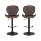 Stool Haven 2x Bar Stools Kitchen Swivel Gas Lift Counter Chair Wing PE Rattan Brown