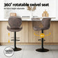 Stool Haven 2x Bar Stools Kitchen Swivel Gas Lift Counter Chair Wing PE Rattan Brown