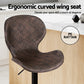 Stool Haven 2x Bar Stools Kitchen Swivel Gas Lift Counter Chair Wing PE Rattan Brown