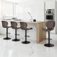 Stool Haven 4x Bar Stools Kitchen Swivel Gas Lift Counter Chair Wing PE Rattan Brown