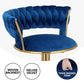 Stool Haven Bar Stools Gas Lift Velvet Woven Backrest Navy