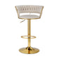 Stool Haven Bar Stools Gas Lift Velvet Woven Backrest Ivory