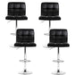 Stool Haven 4x Bar Stools Leather Gas Lift Black