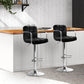 Stool Haven Set of 2 Bar Stools Gas lift Swivel Armrests - Steel and Black