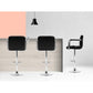 Stool Haven 4x Bar Stools Leather Gas Lift w/Armrest Black