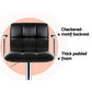 Stool Haven 4x Bar Stools Leather Gas Lift w/Armrest Black