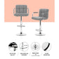 Stool Haven Set of 2 Bar Stools Gas lift Swivel - Steel and Grey