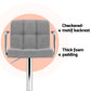 Stool Haven 4x Bar Stools Fabric Gas Lift w/Armrest Grey
